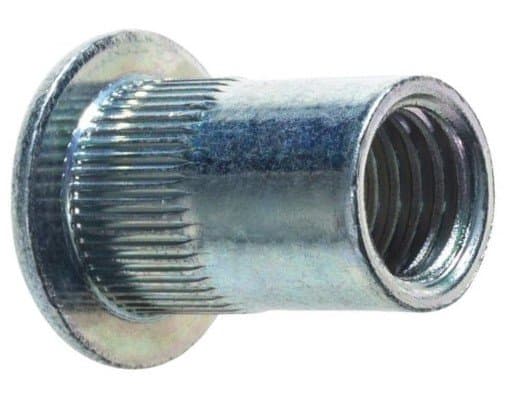 Artículo TUERCA REMACHABLE MOLETEADA EUROPEA ALA ANCHA NC 18H GALVANIZADA 5/16 de nuestra sub línea TUERCA HEXAGONAL LIVIANA G2 NC NATURAL referente a la línea tuercas