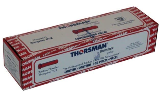 Artículo TAQUETE DE PLASTICO THORSMAN ROJO 1/4 de nuestra sub línea TAQUETE DE PLASTICO ANKER GRIS referente a la línea taquetes