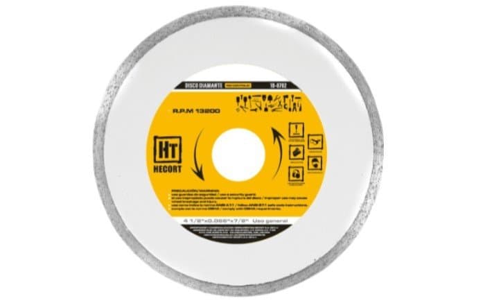 Artículo HECORT DISCO DIAMANTE RIN CONTINUO 4.5 de nuestra sub línea ABRASIVOS referente a la línea adhesivos y abrasivos