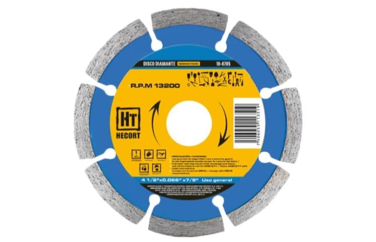 Artículo HECORT DISCO DIAMANTE SEGMENTADO 4.5 de nuestra sub línea ABRASIVOS referente a la línea adhesivos y abrasivos