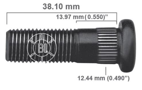 Artículo BIRLO RUEDA DERECHA M12-1.25X38.100 (1.50IN) BR10-054RP H11-166 1173-R de nuestra sub línea PERNO AGRICOLA referente a la línea automotriz