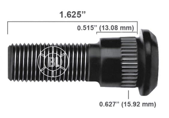 Artículo BIRLO RUEDA DERECHA 1/2-20X1.625 (41.28MM) BR20-042RP H22-165 2178-R de nuestra sub línea PERNO AGRICOLA referente a la línea automotriz