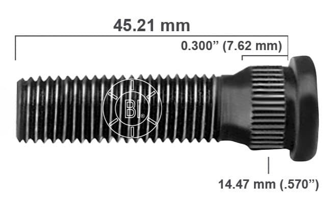 Artículo BIRLO RUEDA DERECHA M12-1.50X45.000 (1.77IN) BR20-056RP H22-142 2158-R de nuestra sub línea PERNO AGRICOLA referente a la línea automotriz