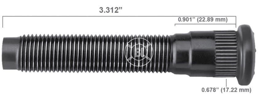 Artículo BIRLO RUEDA DERECHA 9/16-18X3.313 (84.14MM) BR30-021RP H33-127 2162-R 3127-R de nuestra sub línea PERNO AGRICOLA referente a la línea automotriz
