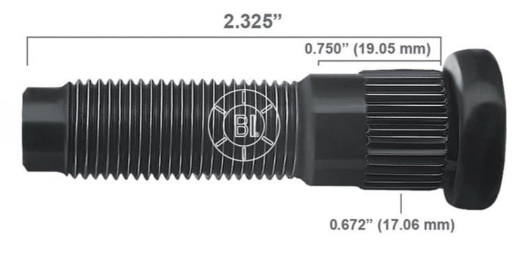 Artículo BIRLO RUEDA DERECHA 9/16-18X2.313 (58.74MM) BR20-065RP H22-175 2183-R de nuestra sub línea PERNO AGRICOLA referente a la línea automotriz