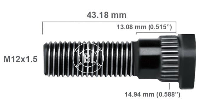 Artículo BIRLO RUEDA DERECHA M12-1.50X40.230 (1.58IN) BR20-801RP H22-138 2188-R de nuestra sub línea PERNO AGRICOLA referente a la línea automotriz
