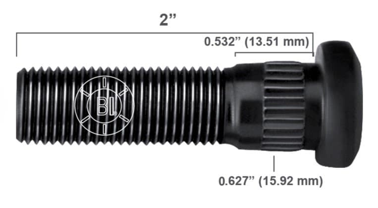 Artículo BIRLO RUEDA DERECHA 9/16-18X2.000 (50.80MM) BR30-001RP H33-224 3124-R de nuestra sub línea PERNO AGRICOLA referente a la línea automotriz