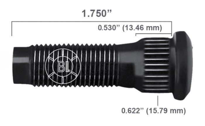 Artículo BIRLO RUEDA DERECHA 1/2-20X1.750 (44.45MM) BR30-801RP H29-510 H33-132 3132-R de nuestra sub línea PERNO AGRICOLA referente a la línea automotriz