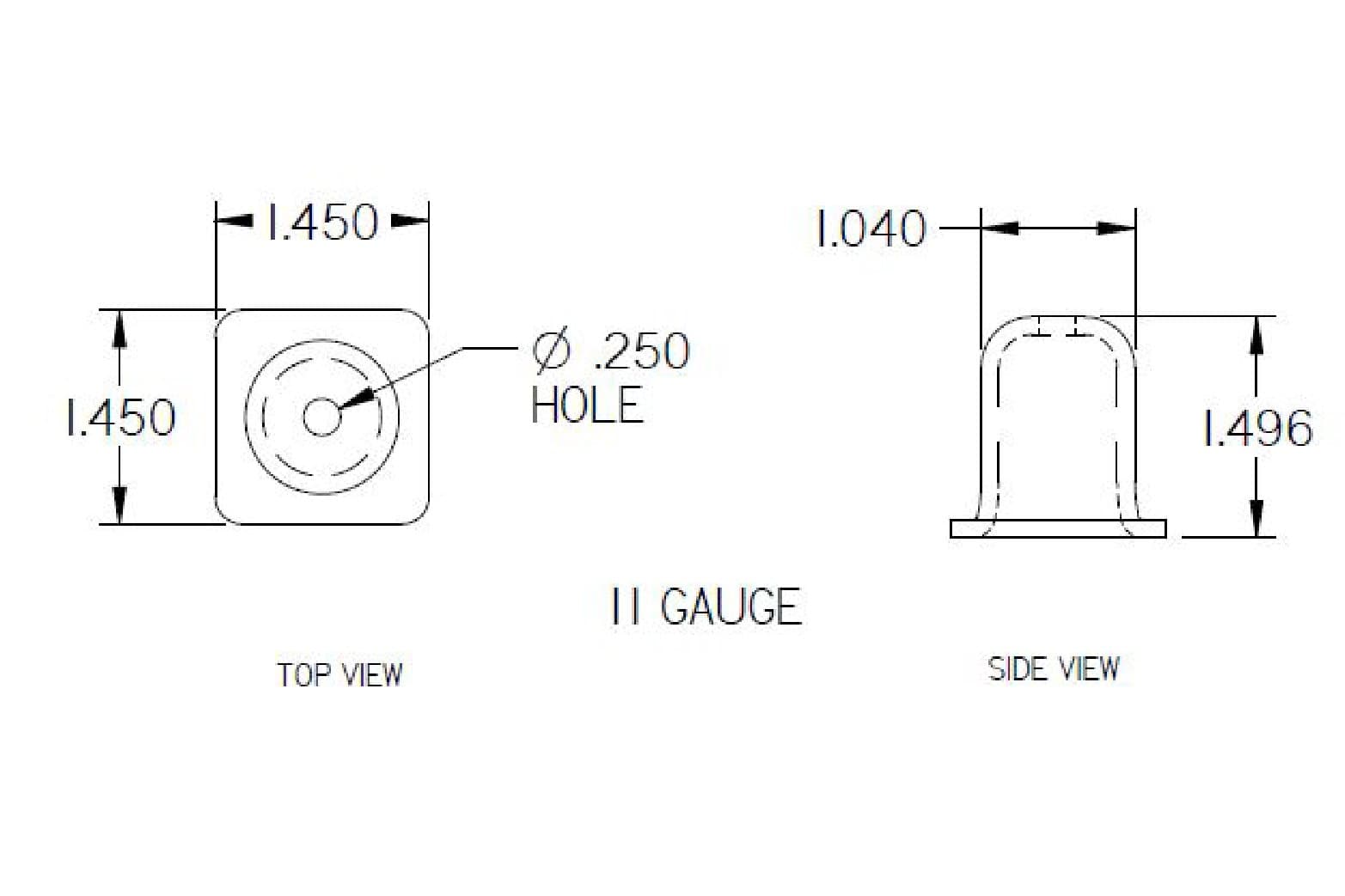 Artículo TAPON DE APILAMIENTO ESTAMPADO CON BARRENO 1.5 de nuestra sub línea TAPON DE APILAMIENTO FUNDIDO referente a la línea nesting caps