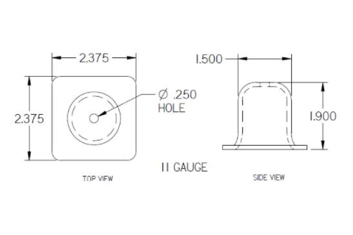 Artículo TAPON DE APILAMIENTO ESTAMPADO CON BARRENO 2.5 de nuestra sub línea TAPON DE APILAMIENTO FUNDIDO referente a la línea nesting caps
