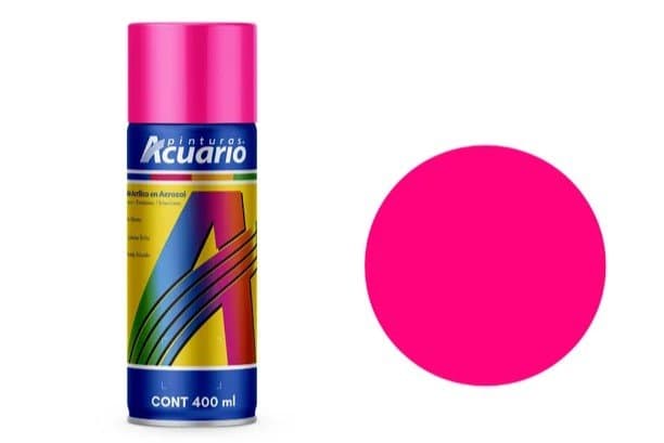 Artículo AEROSOL ACUARIO ROSA FLOURESCENTE AA76505 de nuestra sub línea AEROSOLES referente a la línea aerosoles