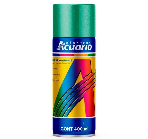 Artículo AEROSOL ACUARIO VERDE METALICO AA78105 de nuestra sub línea AEROSOLES referente a la línea aerosoles
