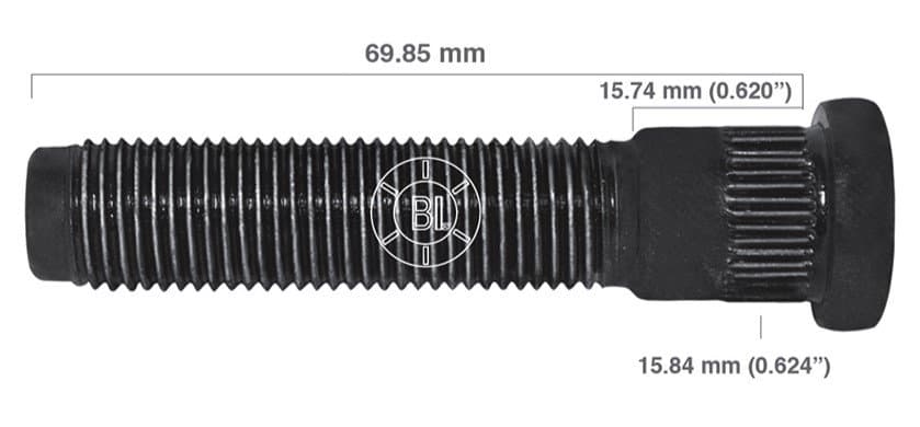 Artículo BIRLO RUEDA DERECHA M14-1.50X69.850 (2.75IN) BR20-076RP de nuestra sub línea PERNO AGRICOLA referente a la línea automotriz