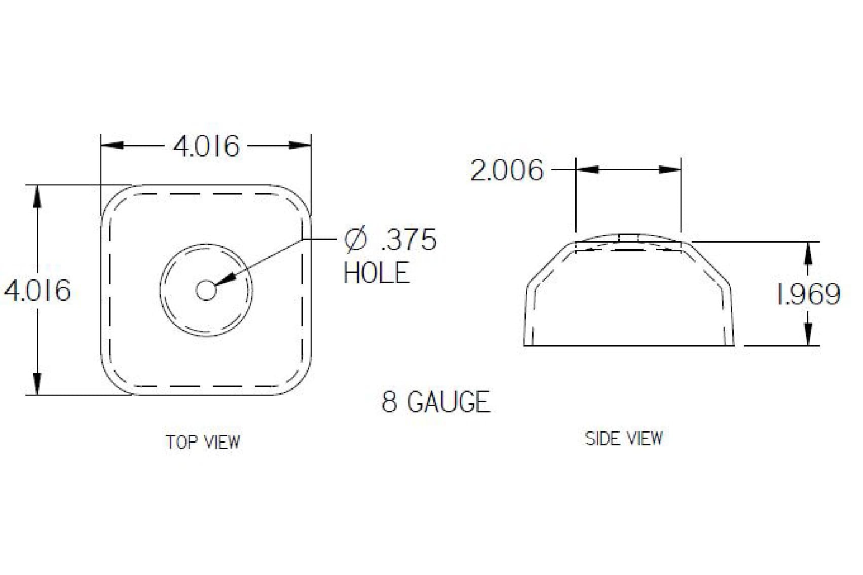Artículo OBJETIVO DE APILAMIENTO ESTAMPADO CUADRADO 4.016 de nuestra sub línea TAPON DE APILAMIENTO FUNDIDO referente a la línea nesting caps