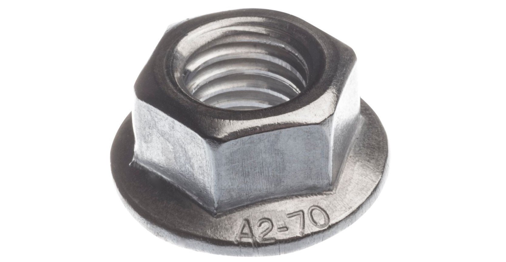 Artículo TUERCA HEXAGONAL FLANGE T304 INOXIDABLE MM P1.00 6 de nuestra sub línea TUERCA HEXAGONAL LIVIANA G2 NC NATURAL referente a la línea tuercas