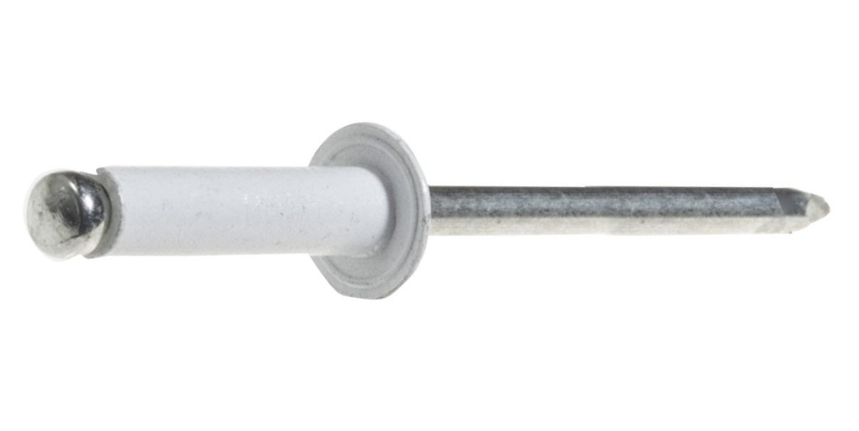 Artículo REMACHE DE CLAVO POP DE ALUMINIO COLOR BLANCO AS58 5/32X5/8 L0.640 de nuestra sub línea UNICANAL SOLIDO CALIBRE 16 referente a la línea soporteria y sujecion