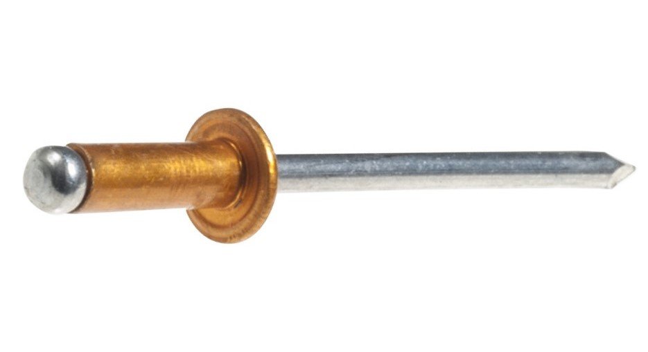 Artículo REMACHE DE CLAVO POP DE ALUMINIO COLOR ORO AS44 1/8X1/4 L0.375 de nuestra sub línea TRUPER referente a la línea soporteria y sujeción