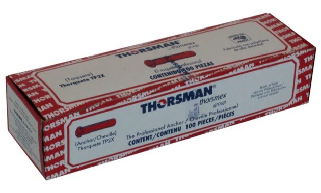 Artículo TAQUETE DE PLASTICO THORSMAN ROJO 1/4 de nuestra sub línea TAQUETE DE PLASTICO ANKER GRIS referente a la línea taquetes