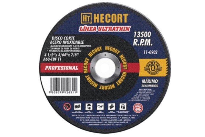 Artículo HECORT ABRAS CORTE INOX. ECONO BALANCE 4 1/2X3/64X7/8 A60T-BFT1 de nuestra sub línea ABRASIVOS referente a la línea adhesivos y abrasivos