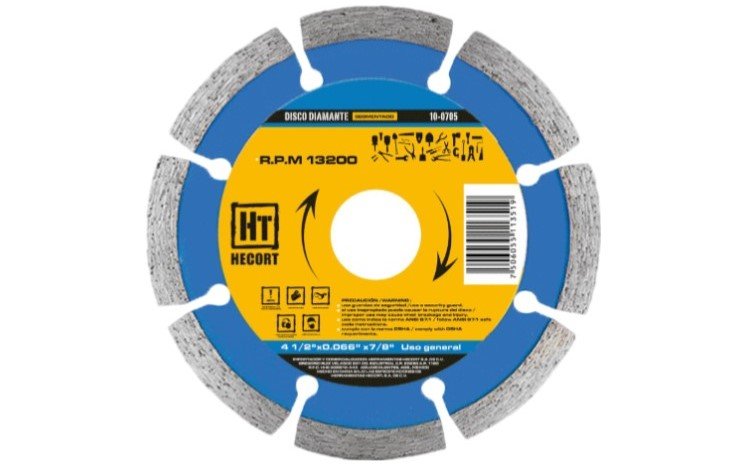Artículo HECORT DISCO DIAMANTE SEGMENTADO 7 de nuestra sub línea ABRASIVOS referente a la línea adhesivos y abrasivos