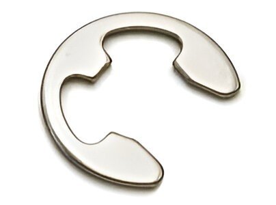 Artículo SEGURO TIPO E INOXIDABLE MM 5 de nuestra sub línea SEGURO TIPO OMEGA EXTERIOR NC referente a la línea seguros y cuñas