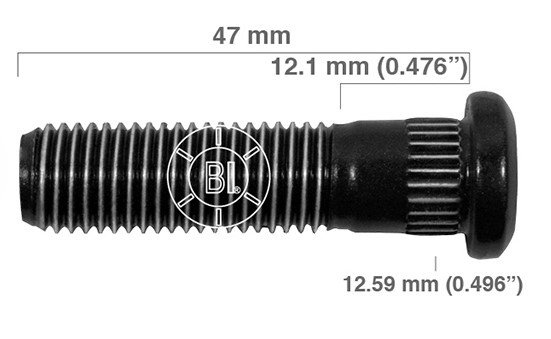Artículo BIRLO RUEDA DERECHA M12-1.50X47.000 (1.85IN) BR10-081RP de nuestra sub línea PERNO AGRICOLA referente a la línea automotriz