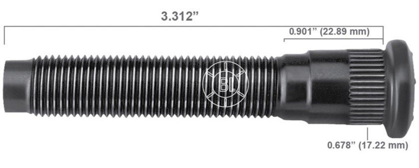 Artículo BIRLO RUEDA DERECHA 9/16-18X3.313 (84.14MM) BR30-021RP H33-127 2162-R 3127-R de nuestra sub línea PERNO AGRICOLA referente a la línea automotriz