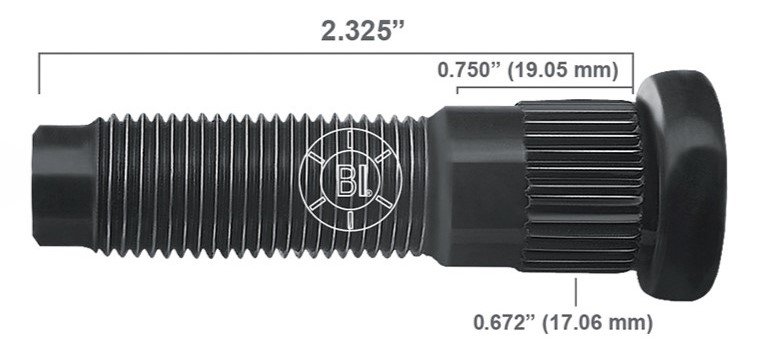 Artículo BIRLO RUEDA DERECHA 9/16-18X2.313 (58.74MM) BR20-065RP H22-175 2183-R de nuestra sub línea PERNO AGRICOLA referente a la línea automotriz