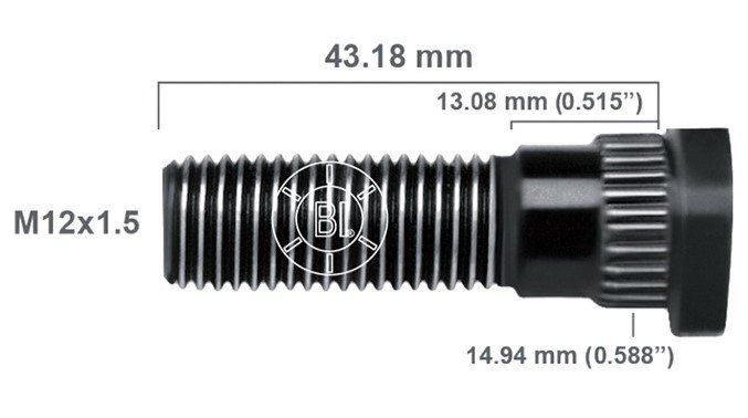 Artículo BIRLO RUEDA DERECHA M12-1.50X40.230 (1.58IN) BR20-801RP H22-138 2188-R de nuestra sub línea PERNO AGRICOLA referente a la línea automotriz