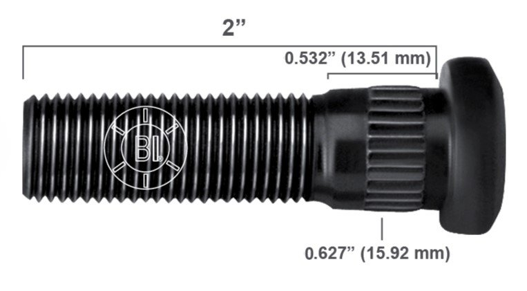 Artículo BIRLO RUEDA DERECHA 9/16-18X2.000 (50.80MM) BR30-001RP H33-224 3124-R de nuestra sub línea PERNO AGRICOLA referente a la línea automotriz