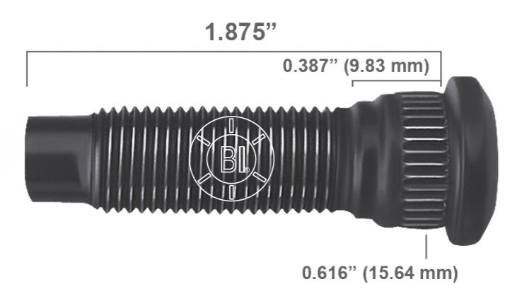 Artículo BIRLO RUEDA DERECHA 1/2-20X1.875 (47.63MM) BR30-038RP H33-176 3179-R de nuestra sub línea PERNO AGRICOLA referente a la línea automotriz