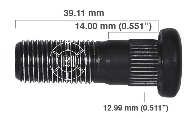 Artículo BIRLO RUEDA DERECHA M12-1.25X39.000 (1.54IN) BR40-015RP de nuestra sub línea PERNO AGRICOLA referente a la línea automotriz