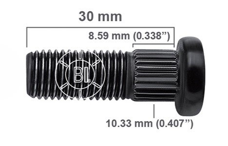 Artículo BIRLO RUEDA DERECHA M10-1.25X30.000 (1.18IN) BR61-001RP BR70-004RP H29-308 de nuestra sub línea PERNO AGRICOLA referente a la línea automotriz