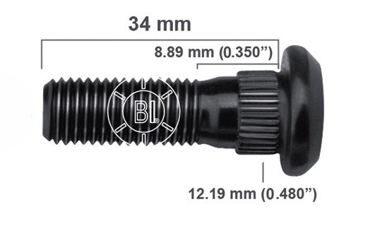 Artículo BIRLO RUEDA DERECHA M10-1.25X34.000 (1.34IN) BR61-002RP BR70-005RP H44-220 4220-R de nuestra sub línea PERNO AGRICOLA referente a la línea automotriz