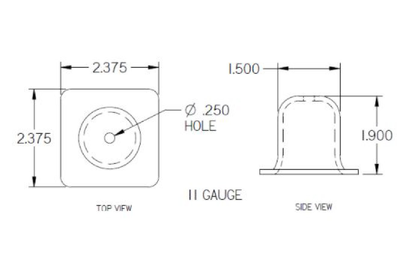 Artículo TAPON DE APILAMIENTO ESTAMPADO CON BARRENO 2.5 de nuestra sub línea TAPON DE APILAMIENTO FUNDIDO referente a la línea nesting caps