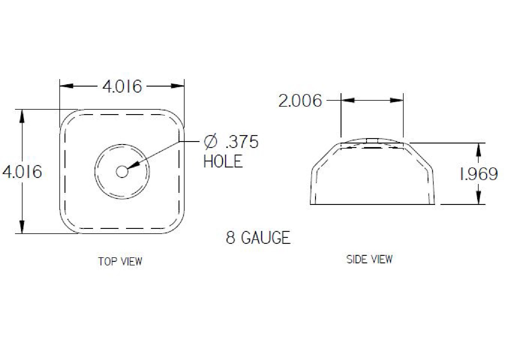 Artículo OBJETIVO DE APILAMIENTO ESTAMPADO CUADRADO 4.016 de nuestra sub línea TAPON DE APILAMIENTO FUNDIDO referente a la línea nesting caps