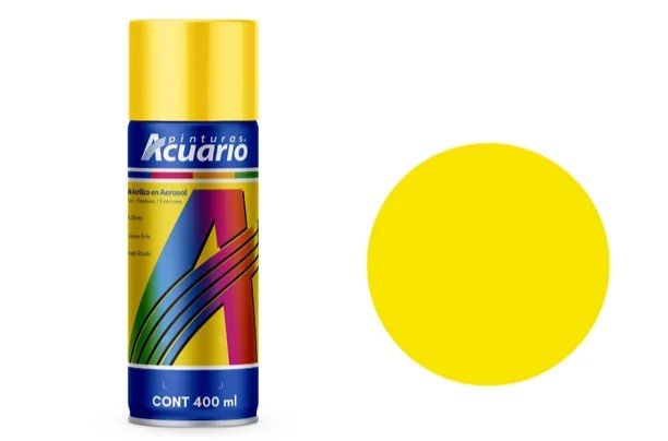 Artículo AEROSOL ACUARIO AMARARILLO FLUORESCENTE AA75505 de nuestra sub línea AEROSOLES referente a la línea aerosoles