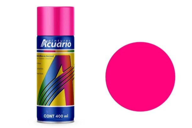 Artículo AEROSOL ACUARIO ROSA FLOURESCENTE AA76505 de nuestra sub línea AEROSOLES referente a la línea aerosoles