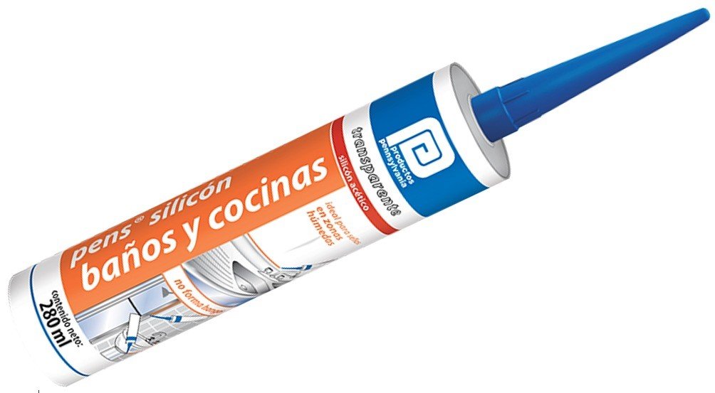 Artículo PENS SILICON BANOS Y COCINAS TRANSPARENTE CARTUCHO 280ML 3SSI00298 de nuestra sub línea ABRASIVOS referente a la línea adhesivos y abrasivos